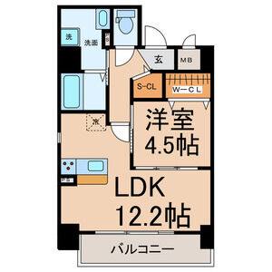 1LDK 間取り図