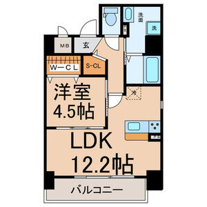 1LDK 間取り図