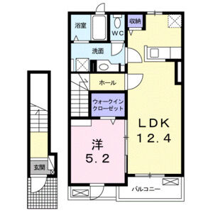 1LDK 間取り図