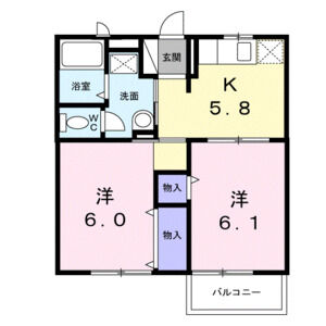 2K 間取り図