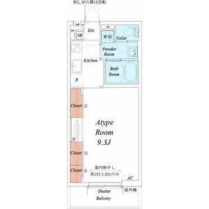 1K 間取り図