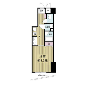 1K 間取り図
