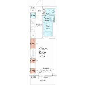 1K 間取り図