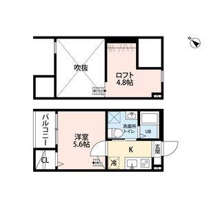 1K 間取り図