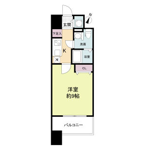 1K 間取り図