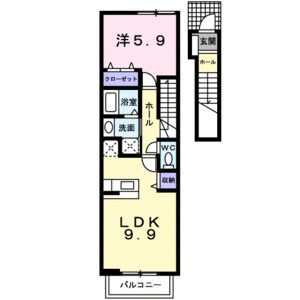 1LDK 間取り図