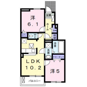 2LDK 間取り図