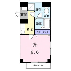 1K 間取り図