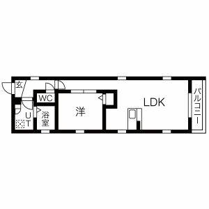1LDK 間取り図