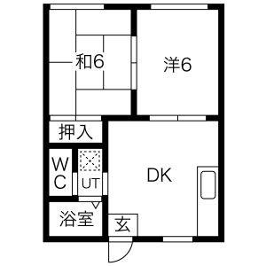 2DK 間取り図