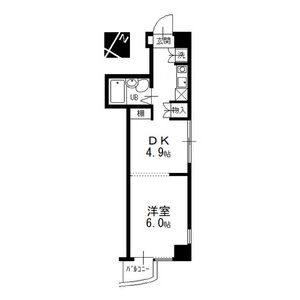 1DK 間取り図