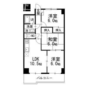 2LDK 間取り図