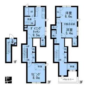 2LDK 間取り図