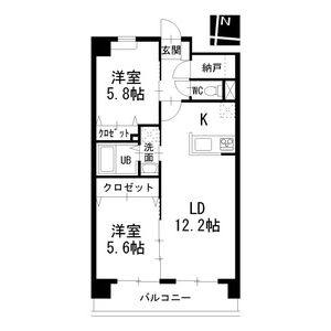 2LDK 間取り図