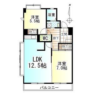 2LDK 間取り図