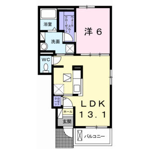 1LDK 間取り図