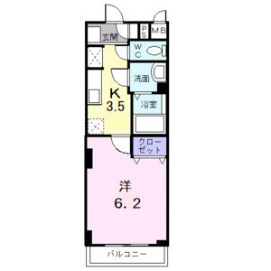 1K 間取り図