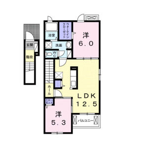 2LDK 間取り図