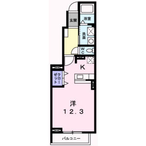 1K 間取り図