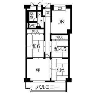 4DK 間取り図