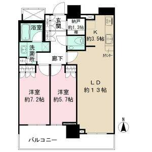2LDK 間取り図