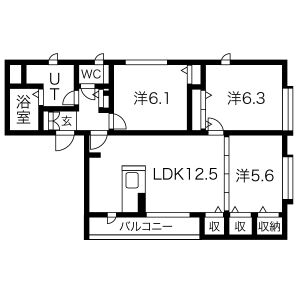 3LDK 間取り図
