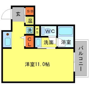 1K 間取り図