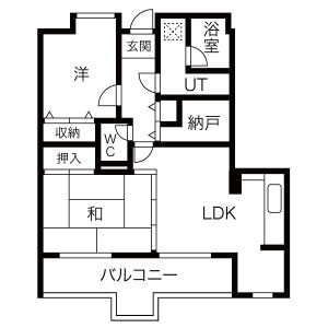 2LDK 間取り図