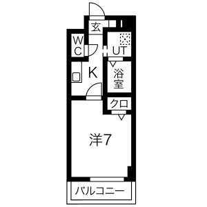 1K 間取り図