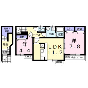 2LDK 間取り図