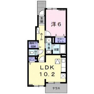 1LDK 間取り図