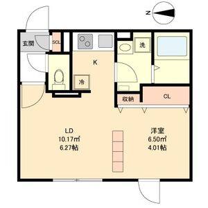 1K 間取り図