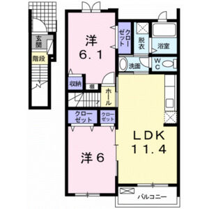 2LDK 間取り図