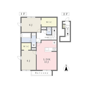 2LDK 間取り図
