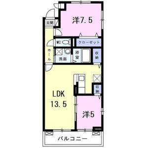 2LDK 間取り図