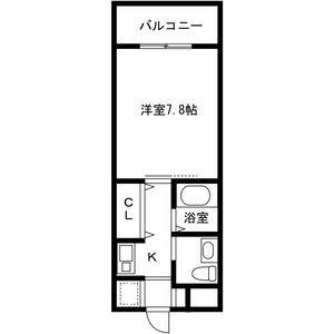 1K 間取り図