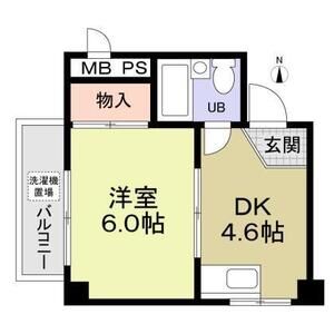 1DK 間取り図
