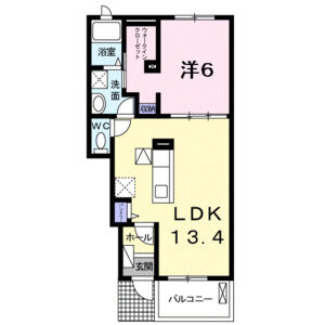 1LDK 間取り図