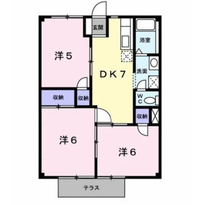3DK 間取り図