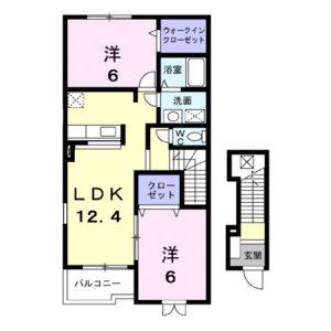 2LDK 間取り図