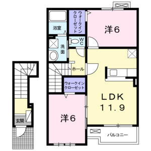 2LDK 間取り図