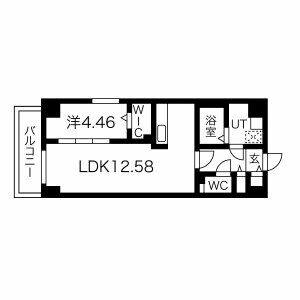 1LDK 間取り図
