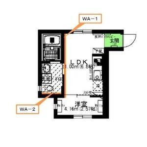 1DK 間取り図