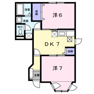 2DK 間取り図