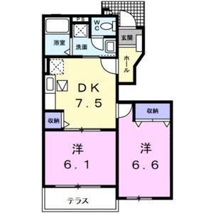 2DK 間取り図