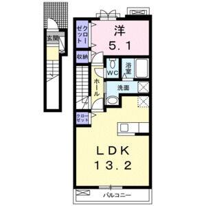 1LDK 間取り図