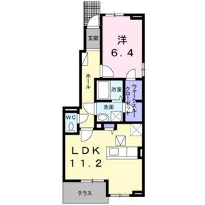 1LDK 間取り図