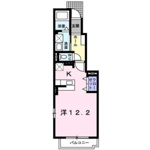 1K 間取り図