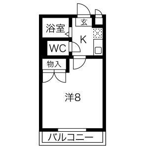 1K 間取り図