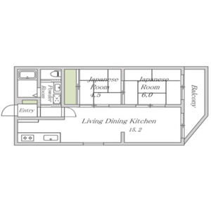 2LDK 間取り図